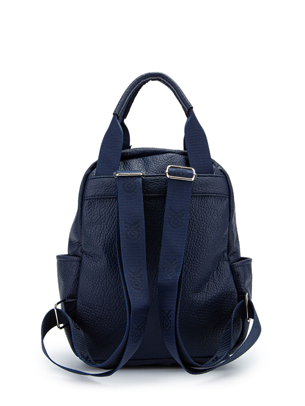 Çok Gözlü Suni Deri Bucky Sırt Çanta Lacivert-2