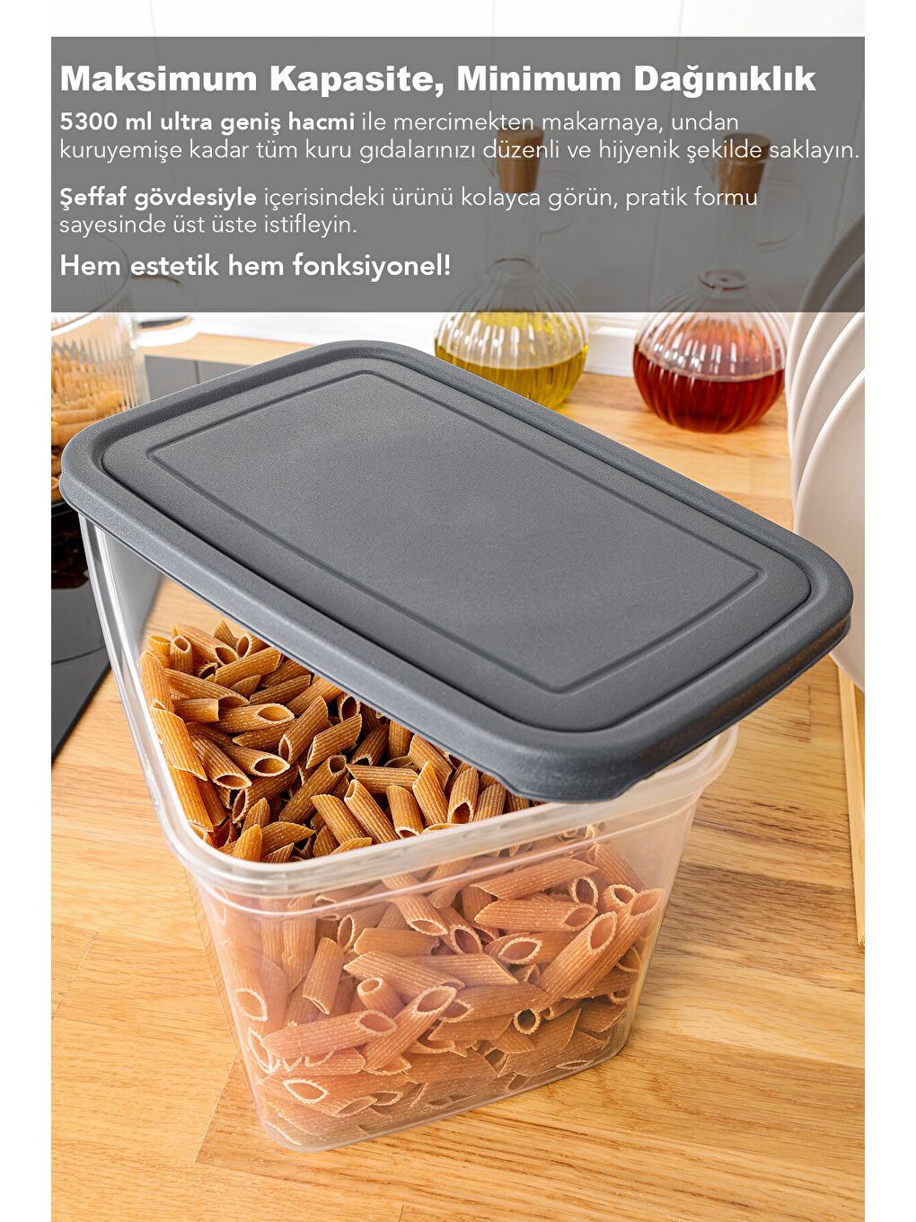 Renksiz 4 Adet Erzak Saklama Kabı 3700 ml-4