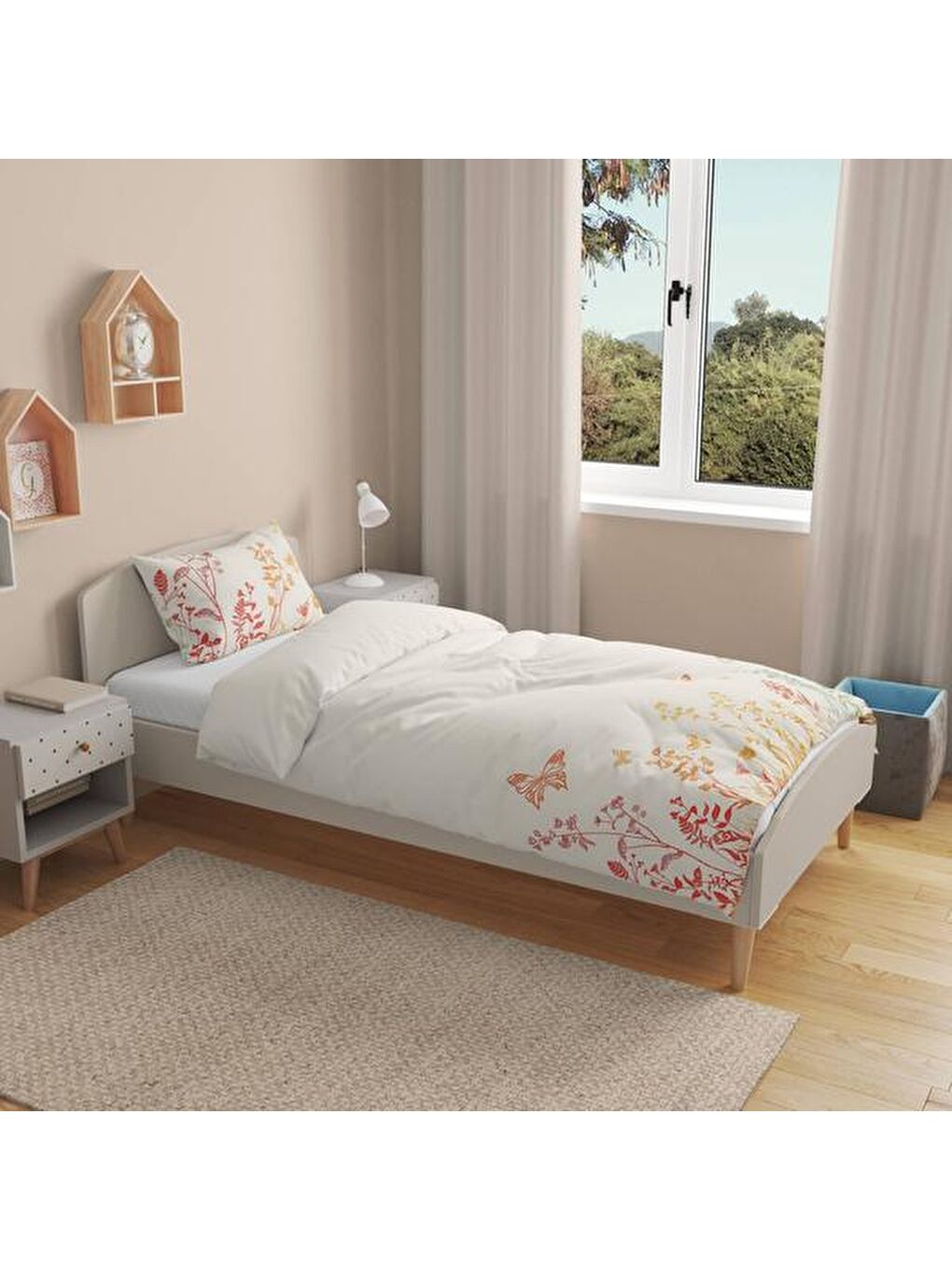 Karışık Soft Brenna Tek Kişilik Nevresim Takımı - Renkli-1