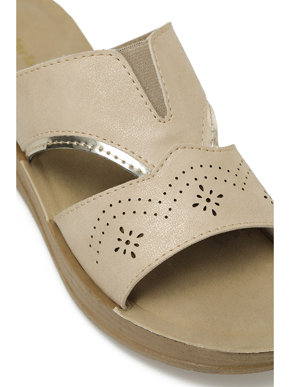 Bej 407028.Z5FX Vizon Kadın Terlik-6