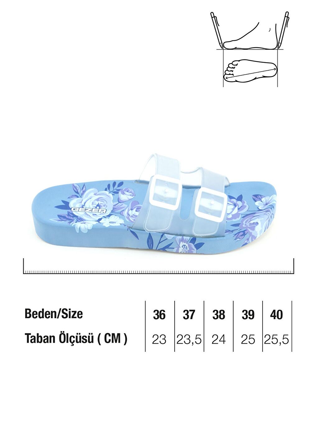 Mavi Kadın Yazlık Ev Banyo Bahçe Havuz Rahat Taban Terlik-1