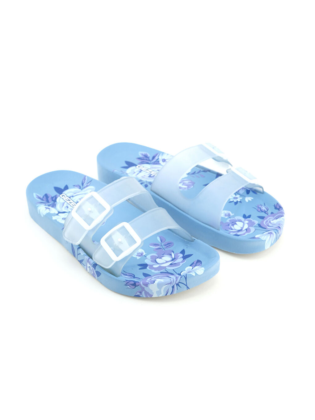 Mavi Kadın Yazlık Ev Banyo Bahçe Havuz Rahat Taban Terlik-2