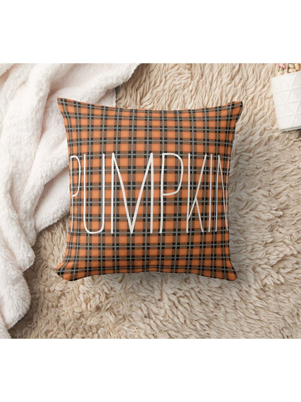 Karışık Sonbahar Temalı 43x43 Kadife Kırlent Kılıfı