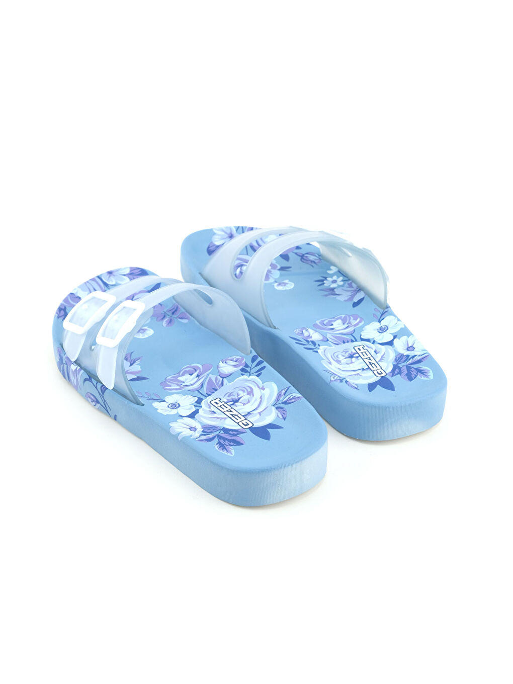 Mavi Kadın Yazlık Ev Banyo Bahçe Havuz Rahat Taban Terlik-3