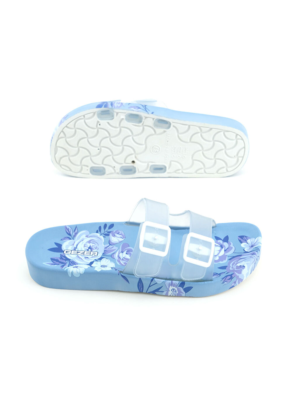 Mavi Kadın Yazlık Ev Banyo Bahçe Havuz Rahat Taban Terlik-4