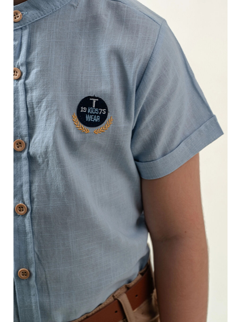 Turkuaz Hakim Yaka Şortlu Erkek Çocuk Takım 2544-2