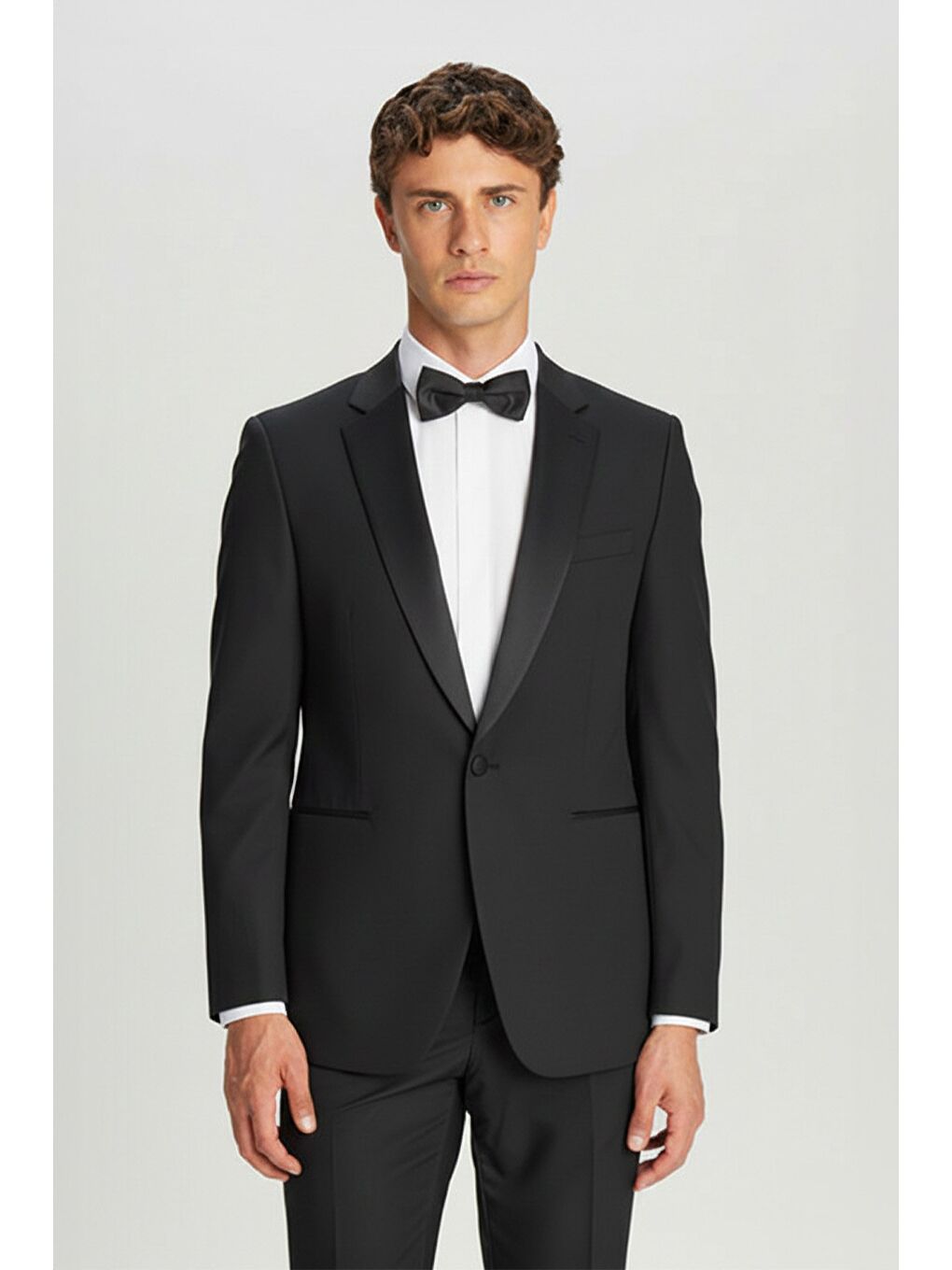 Giotelli Erkek Siyah Slim Fit Sivri Yaka Klasik Smokin & Damatlık