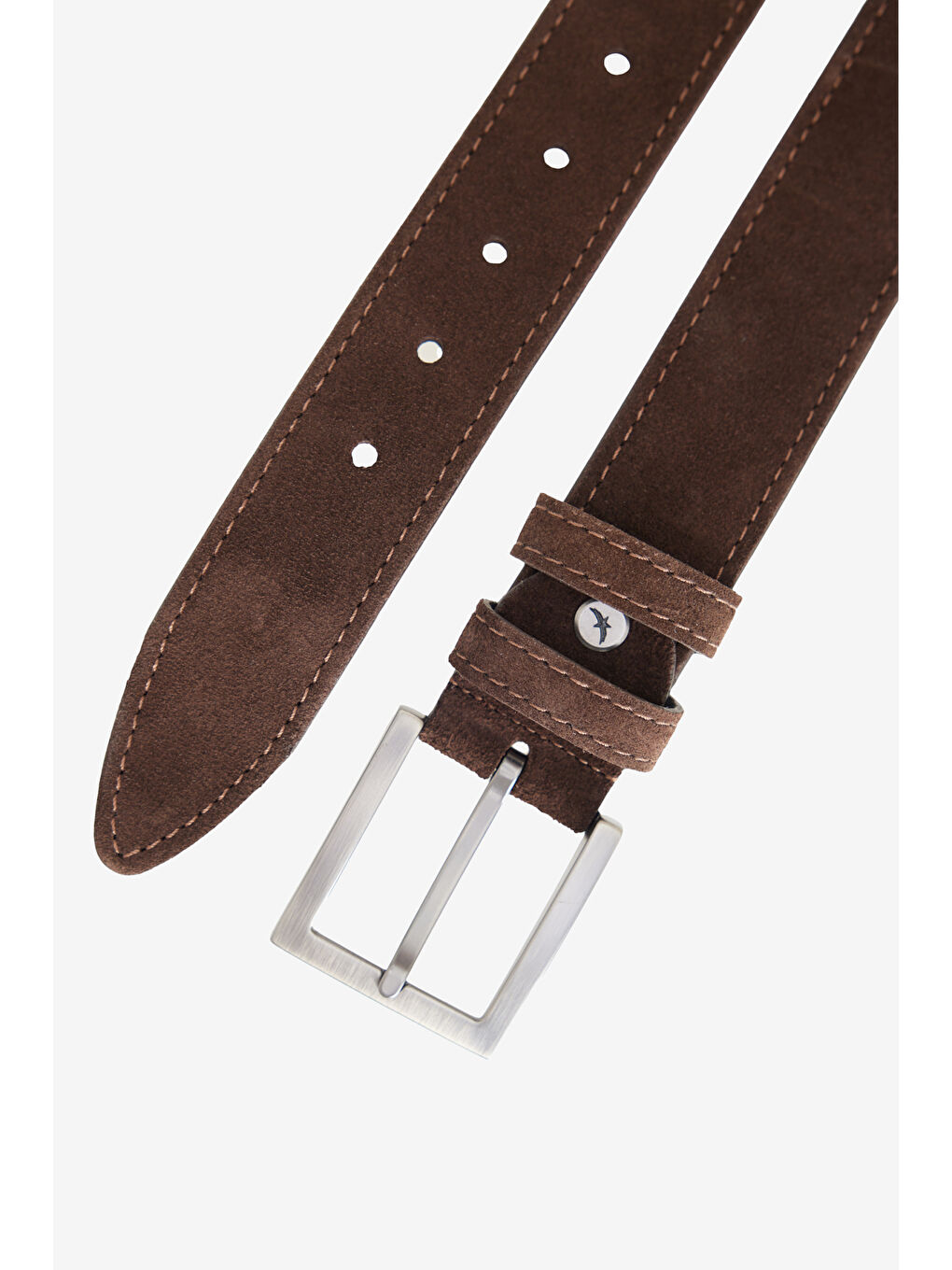 Erkek Kahverengi %100 Deri Desenli Casual Kemer-1