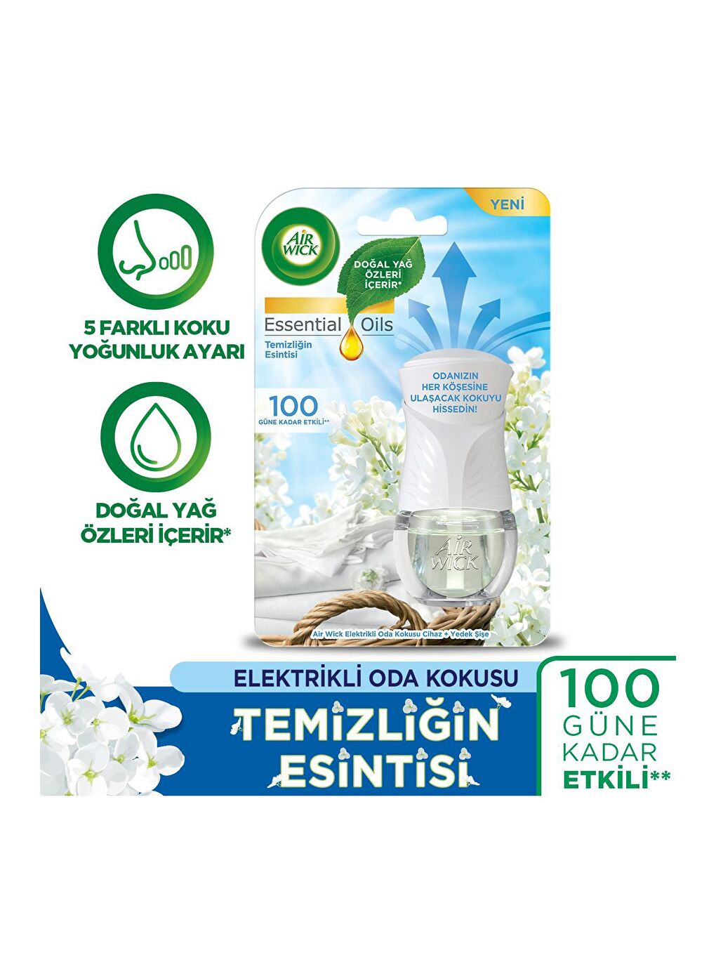 Air Wick Renksiz Elektrikli Oda Kokusu Set ( 1 KIT Temizliğin Esintisi +1 KIT Lavanta + 4 Çeşit Yedek) - 3