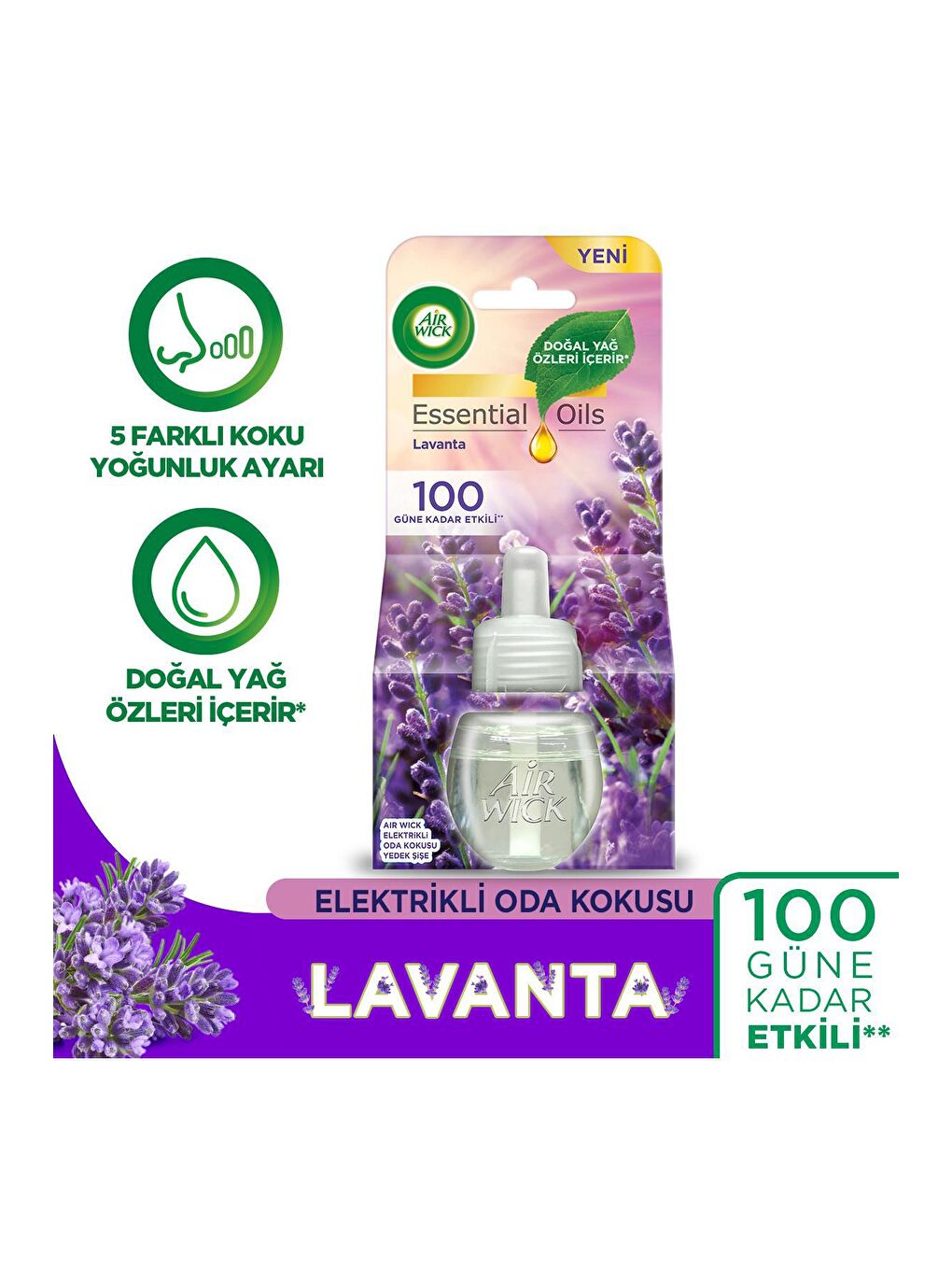 Air Wick Renksiz Elektrikli Oda Kokusu Set ( 1 KIT Temizliğin Esintisi +1 KIT Lavanta + 4 Çeşit Yedek) - 5