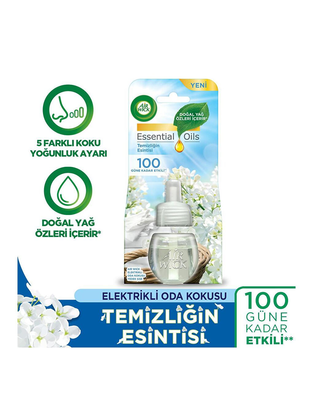 Air Wick Renksiz Elektrikli Oda Kokusu Set ( 1 KIT Temizliğin Esintisi +1 KIT Lavanta + 4 Çeşit Yedek) - 6