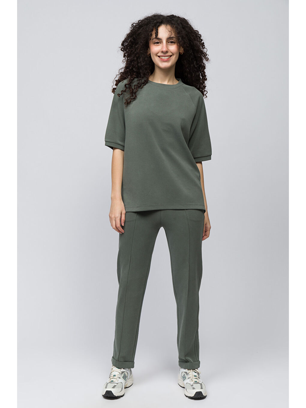 Dexia Huelva - Pike Modal Kumaş Kısa Kolu Tshirt - Haki Renk - 1