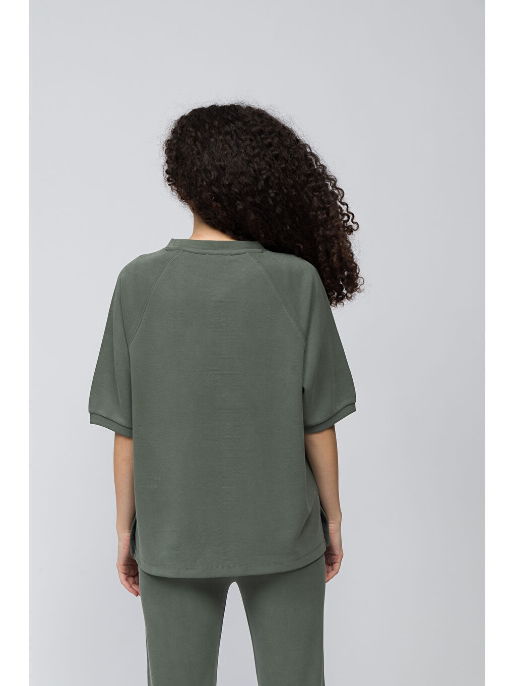 Dexia Huelva - Pike Modal Kumaş Kısa Kolu Tshirt - Haki Renk - 3
