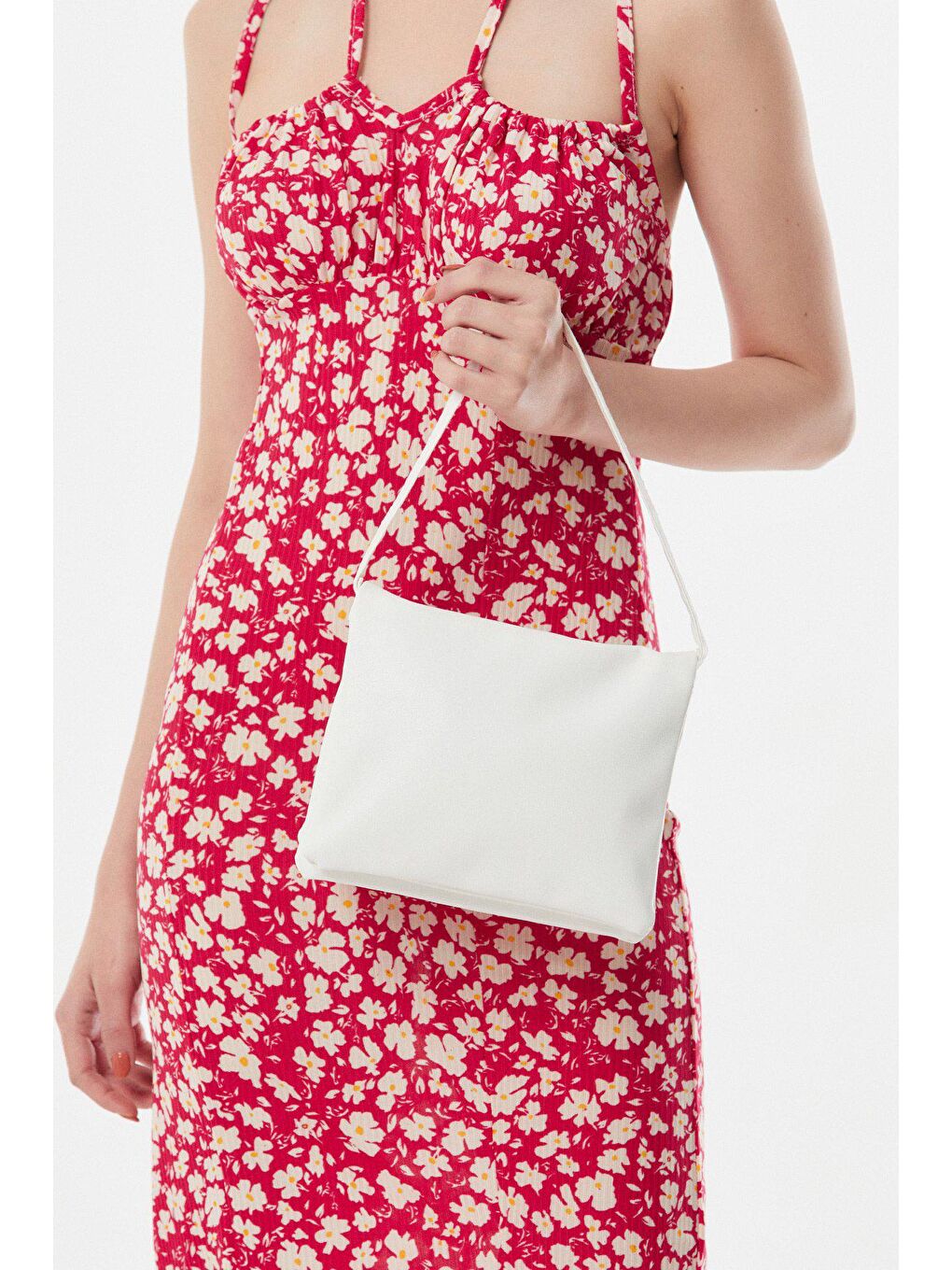 Beyaz Suni Derili El Çanta-2