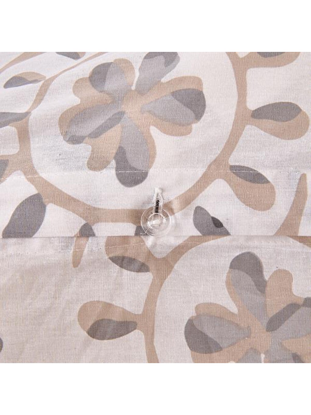 Soft Butas Çift Kişilik Nevresim Takımı - Ekru / Gri-3