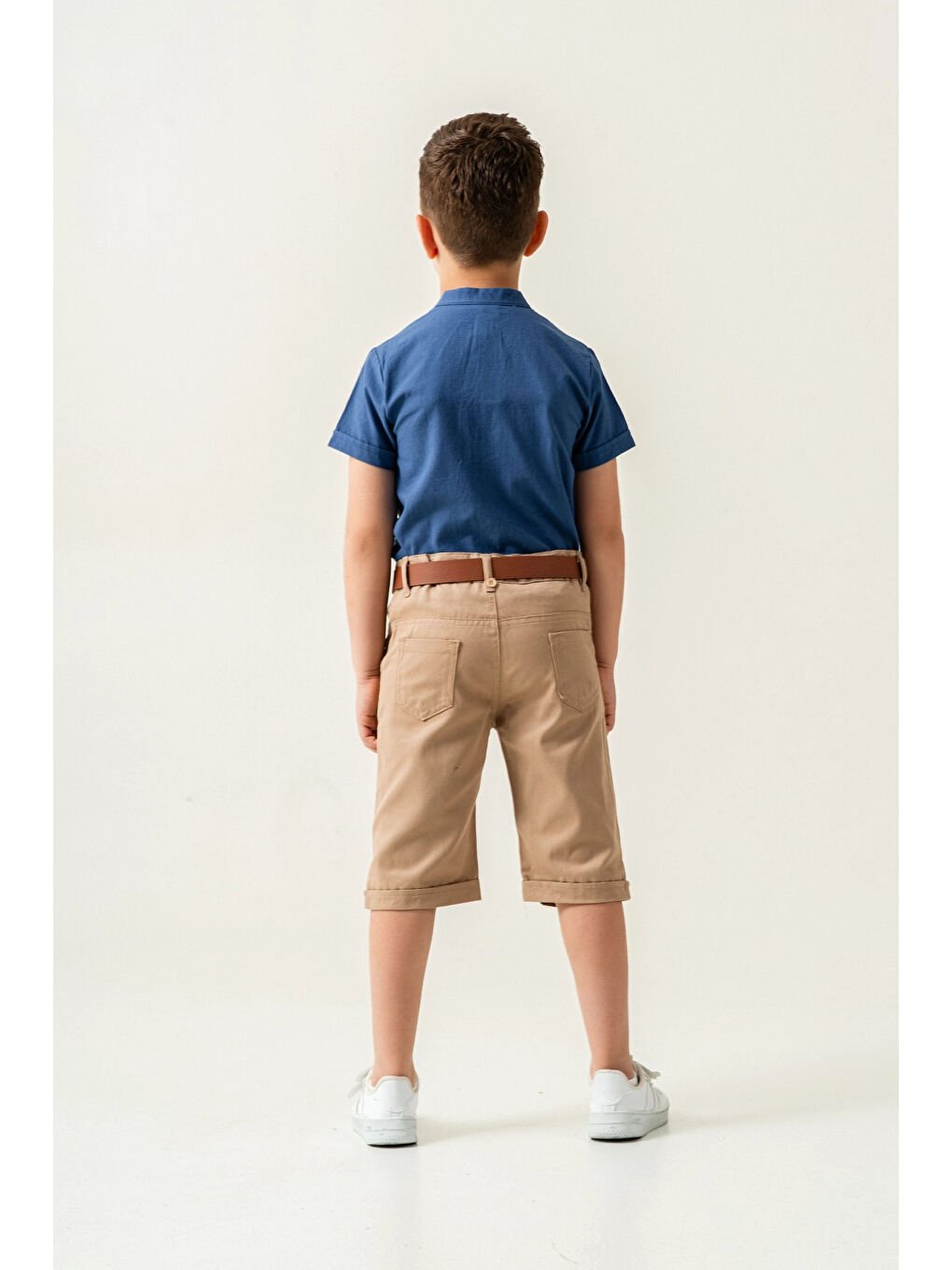 İndigo Hakim Yaka Şortlu Erkek Çocuk Takım 2544-4
