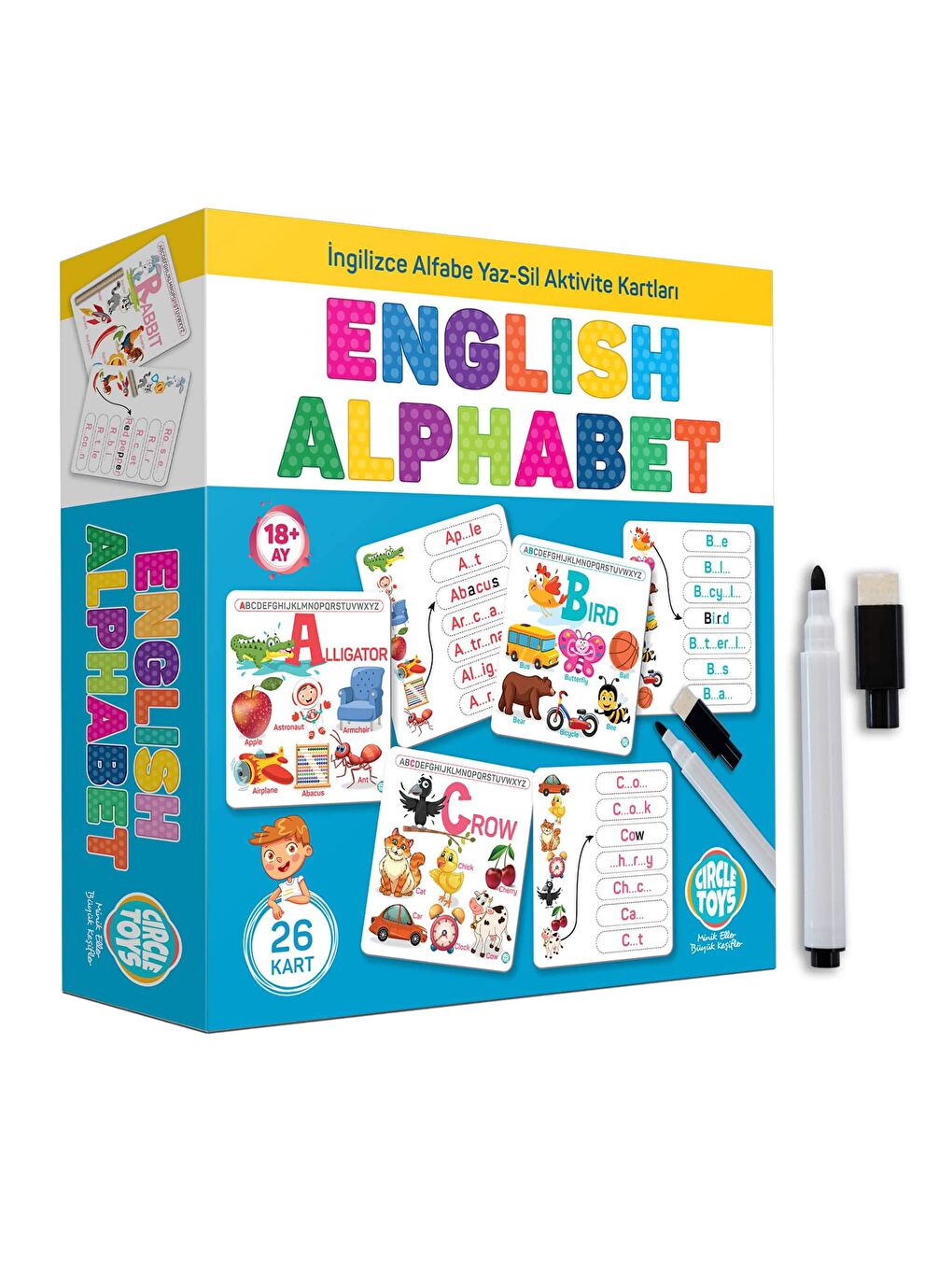 Circle Toys Karışık English Alphabet - 1