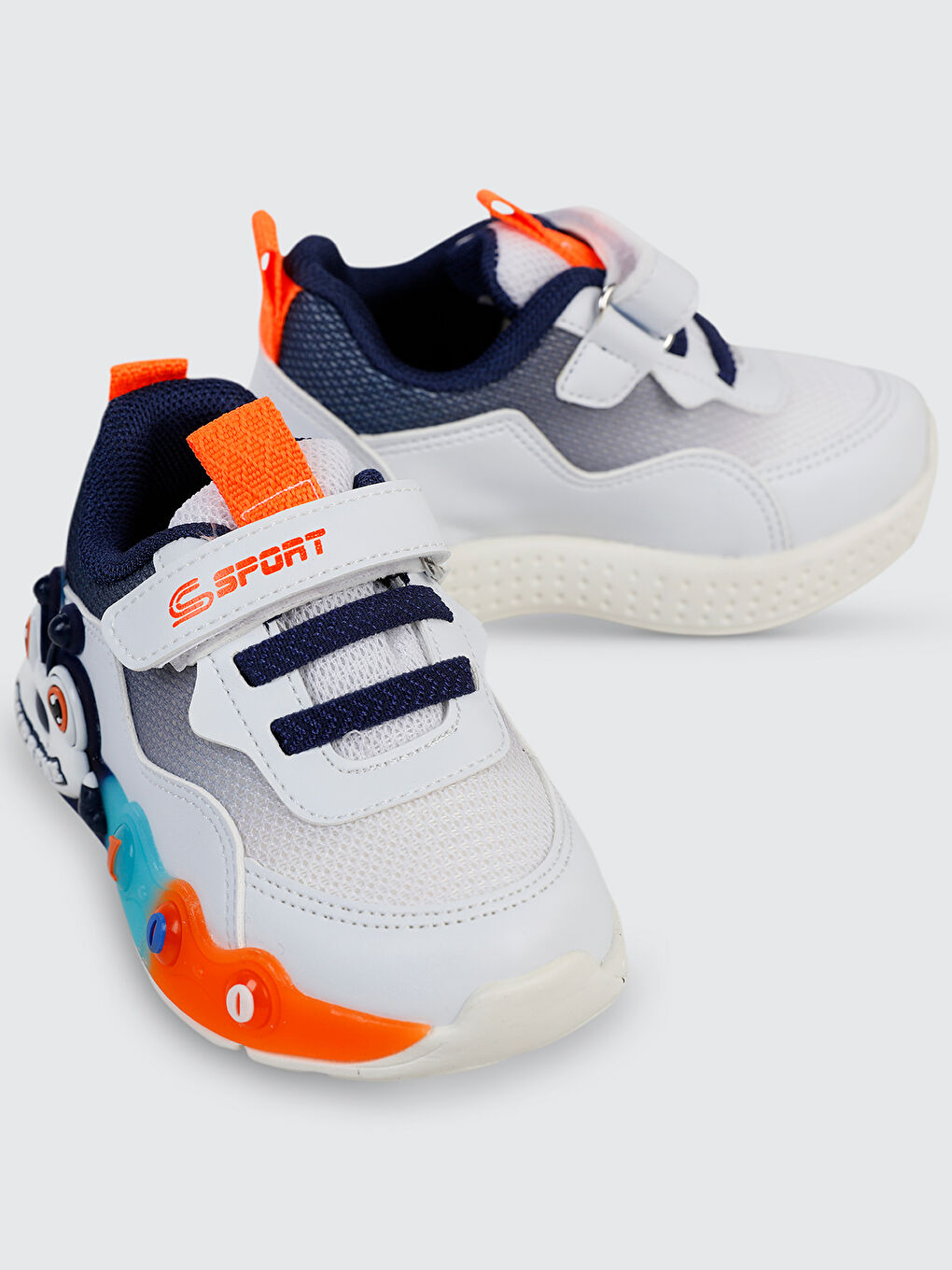 Sport Erkek Çocuk Spor Ayakkabı 21-25 Numara Beyaz-Lacivert-2