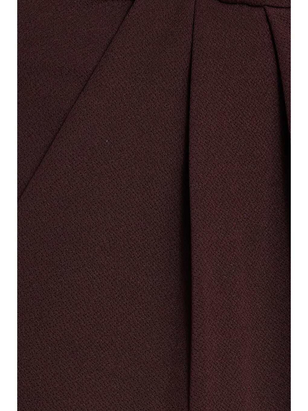 Kadın Regular Fit Klasik Kesim Yüksel Bel Geniş Paça Kahverengi Pantolon-5