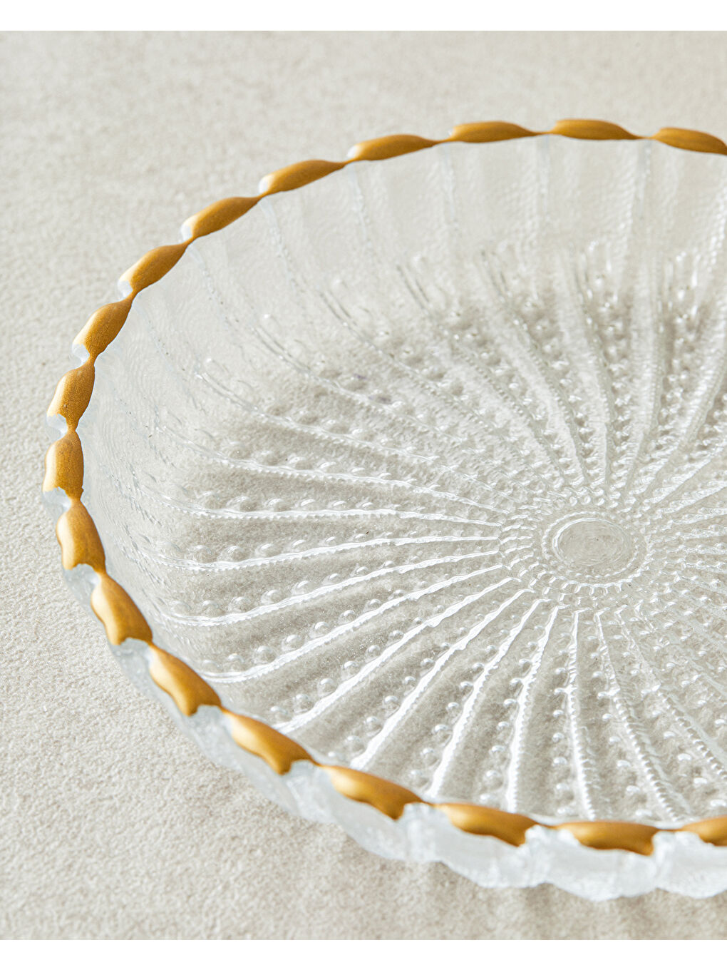 Sarı Lily Cam Çerezlik 12 cm Gold-1