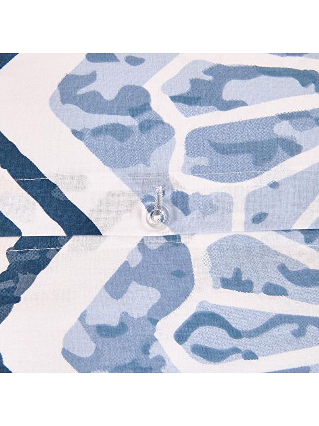 Soft Lile Çift Kişilik Nevresim Takımı - Ekru / Mavi-1