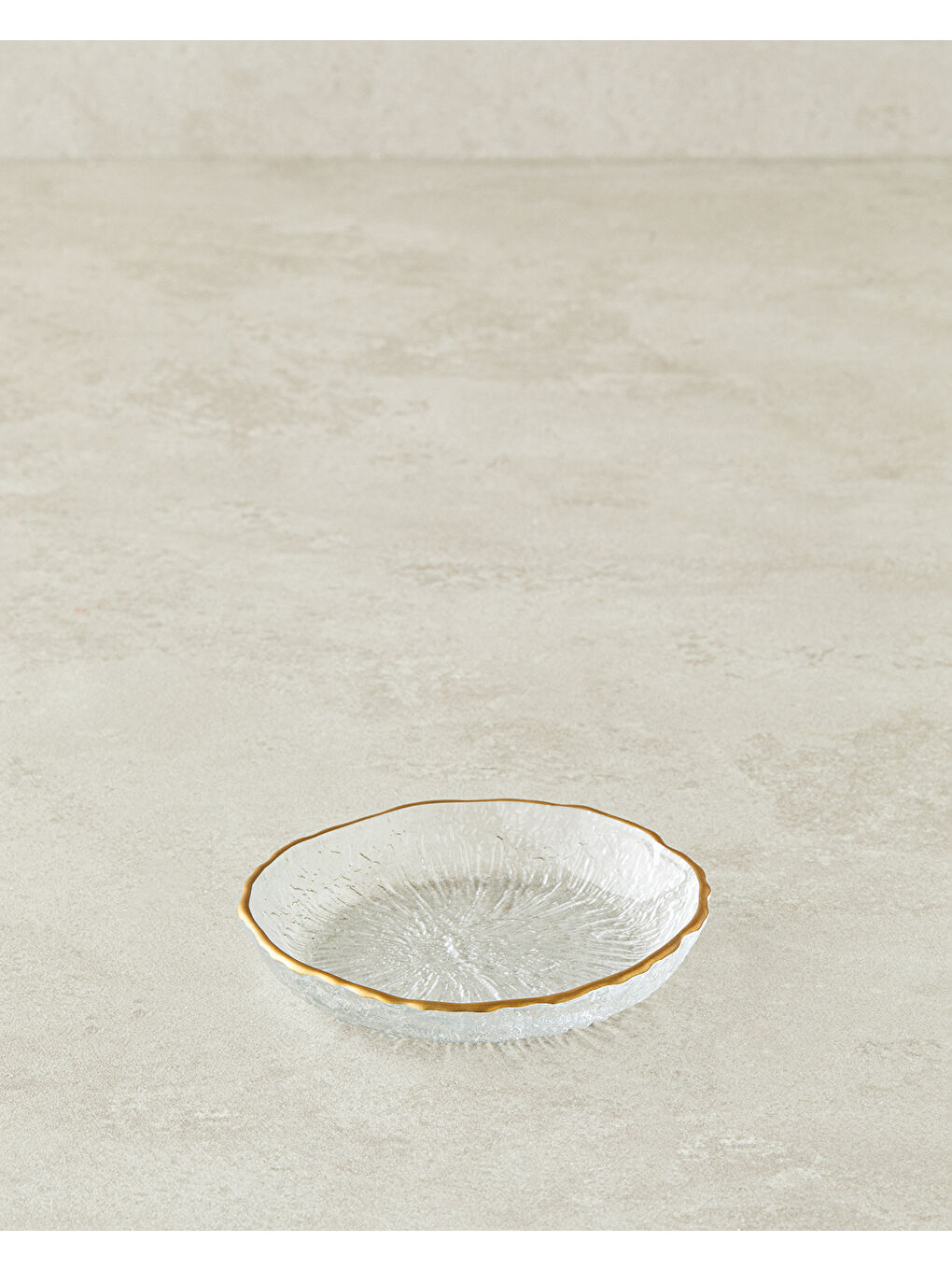 Sarı Zoey Cam Çerezlik 12 cm Gold