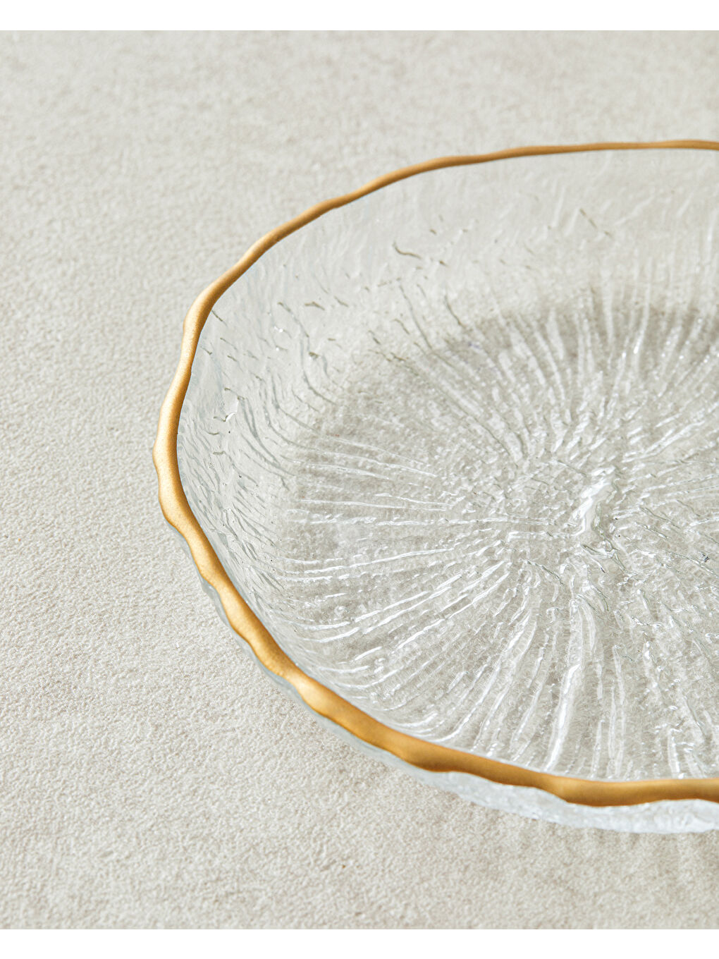 Sarı Zoey Cam Çerezlik 12 cm Gold-1