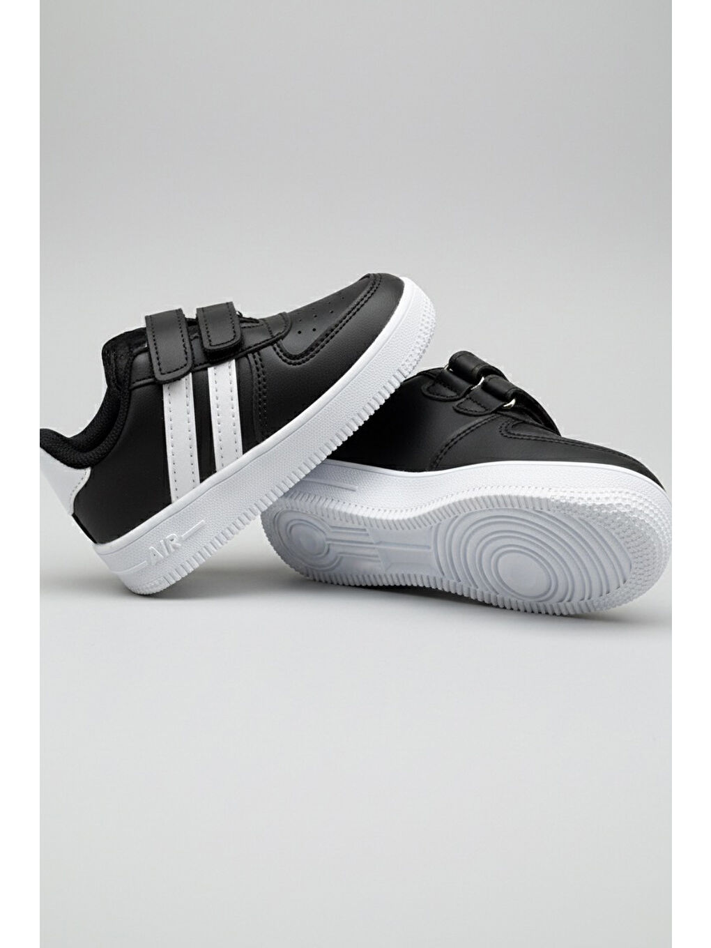 Kız Çocuk Siyah Beyaz Renkli Bebek Ayakkabı - 27483-SIYAH-BEYAZ