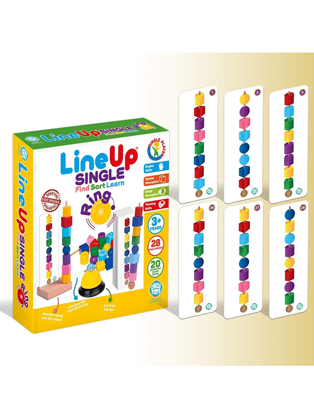 Circle Toys Karışık Line Up Single Ring - 3