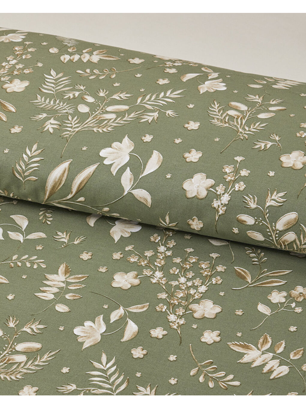 Florish Pamuk Çift Kişilik Nevresim Takımı 200x220 cm Yeşil-3