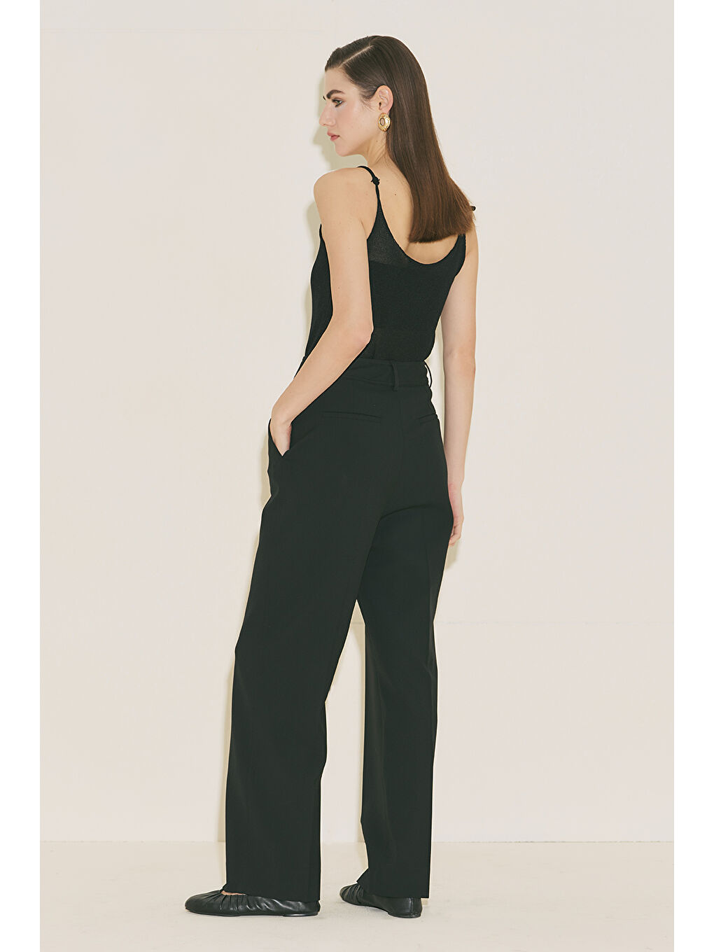 Straıght Klasik Pantolon Siyah-1