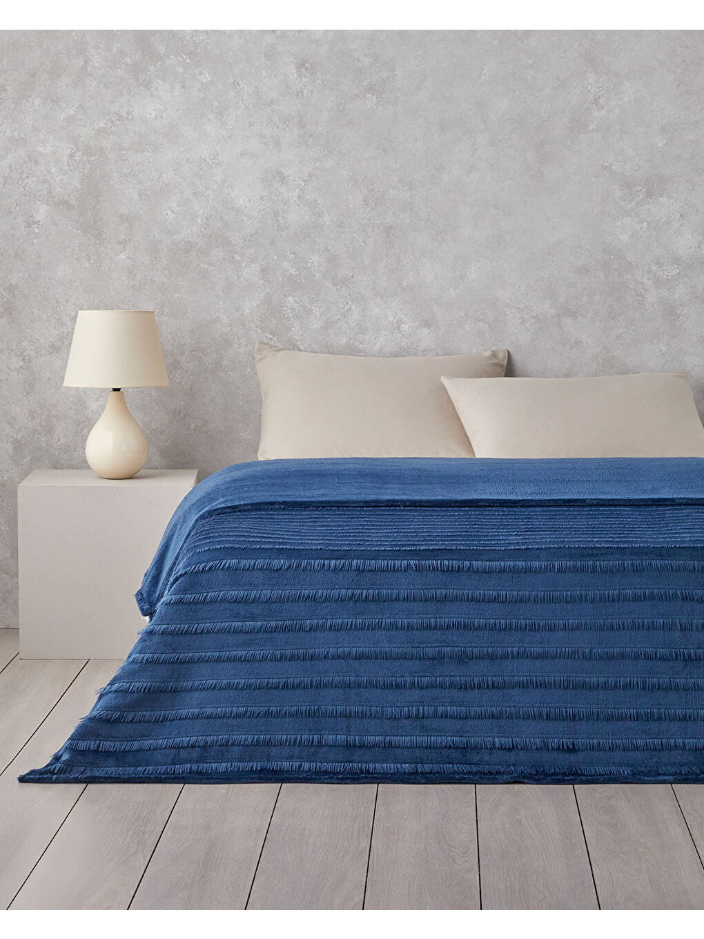 Tassel Dream Supersoft Çift Kişilik Battaniye 200x220 cm Lacivert