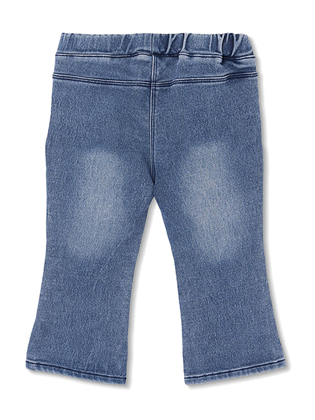 Çiçek Desenli Denim Pantolon 2 Yaş-6 Yaş Mavi-1