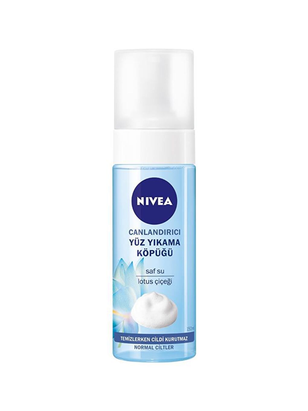 NIVEA Şeffaf Yüz Temizleyici Yııkama Köpüğü Normal Ciltler 150 ml, Lotus Çiçeği - 1