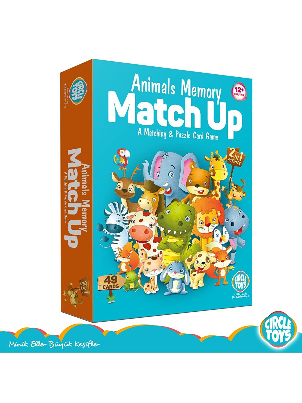 Circle Toys Karışık Animals Memory Match Up - 2