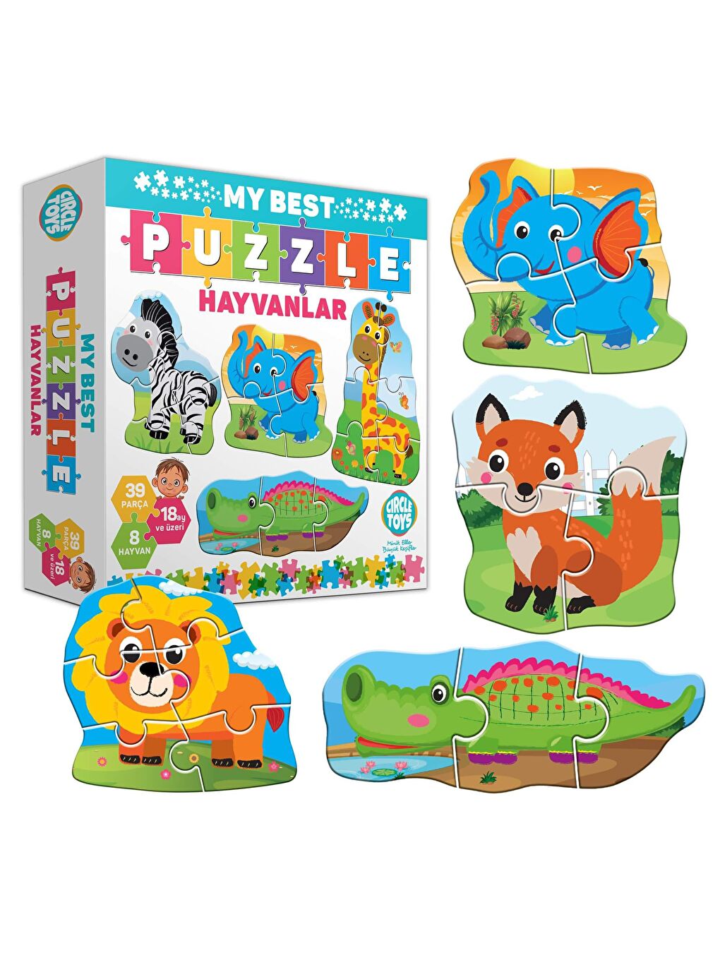 Circle Toys Karışık My Best Puzzle Hayvanlar - 3