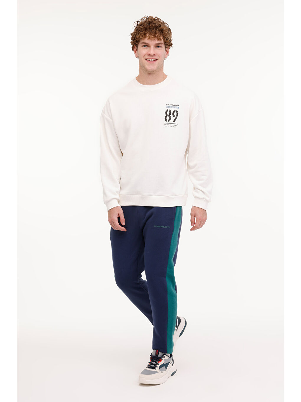 Bej ML DOLF 16ES302 4PR  Erkek Sweatshirt-2