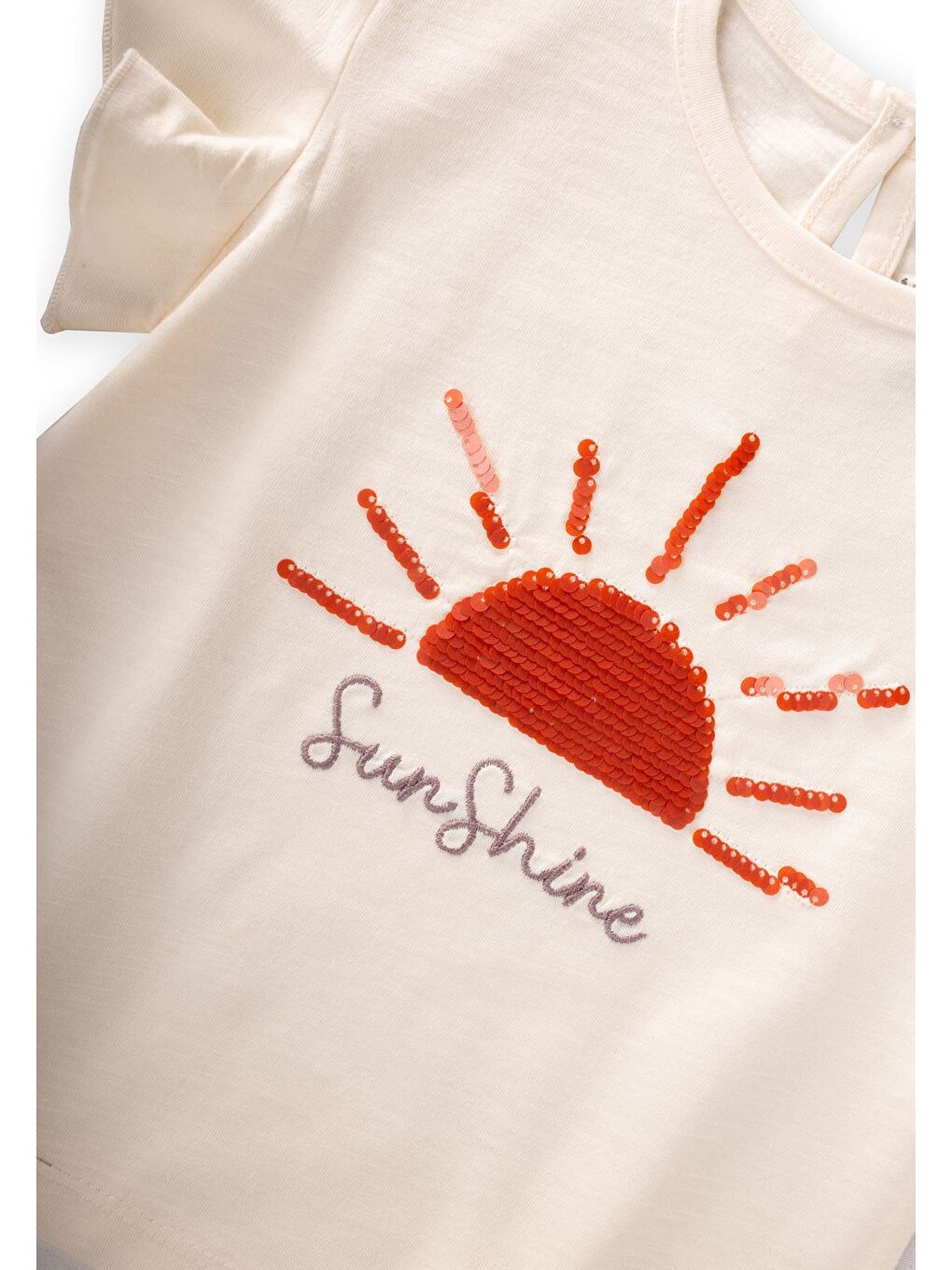 Pullu T-Shirt 1-10 Yaş Ekru-2