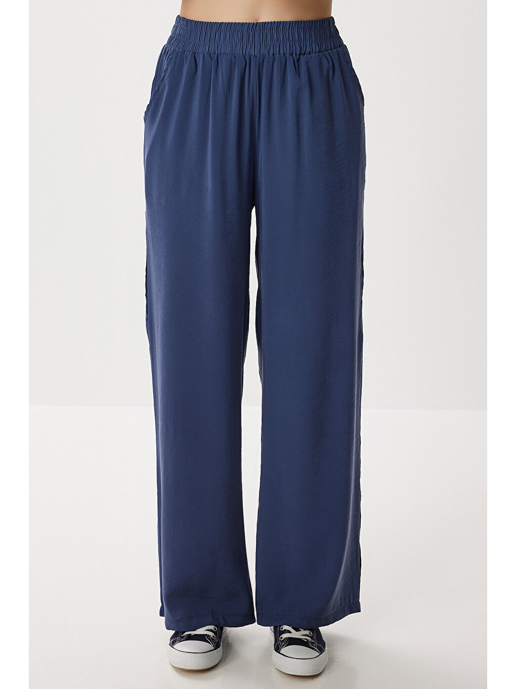 Lacivert Oversize Modal Gömlek Pantolon Takım LACİVERT LBY0030-3