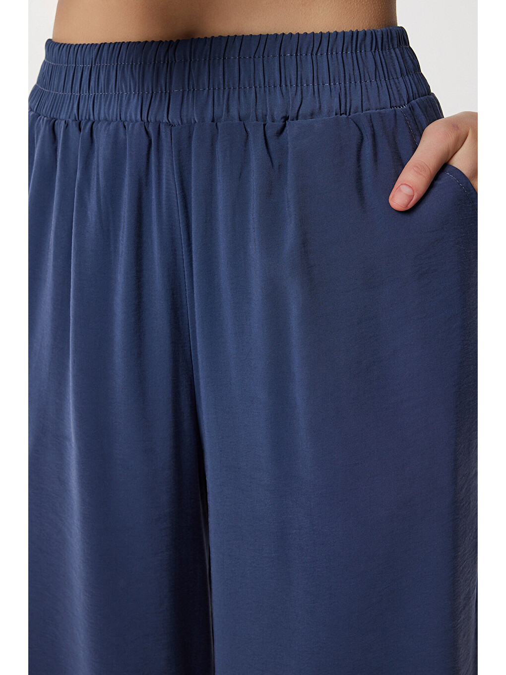 Lacivert Oversize Modal Gömlek Pantolon Takım LACİVERT LBY0030-4