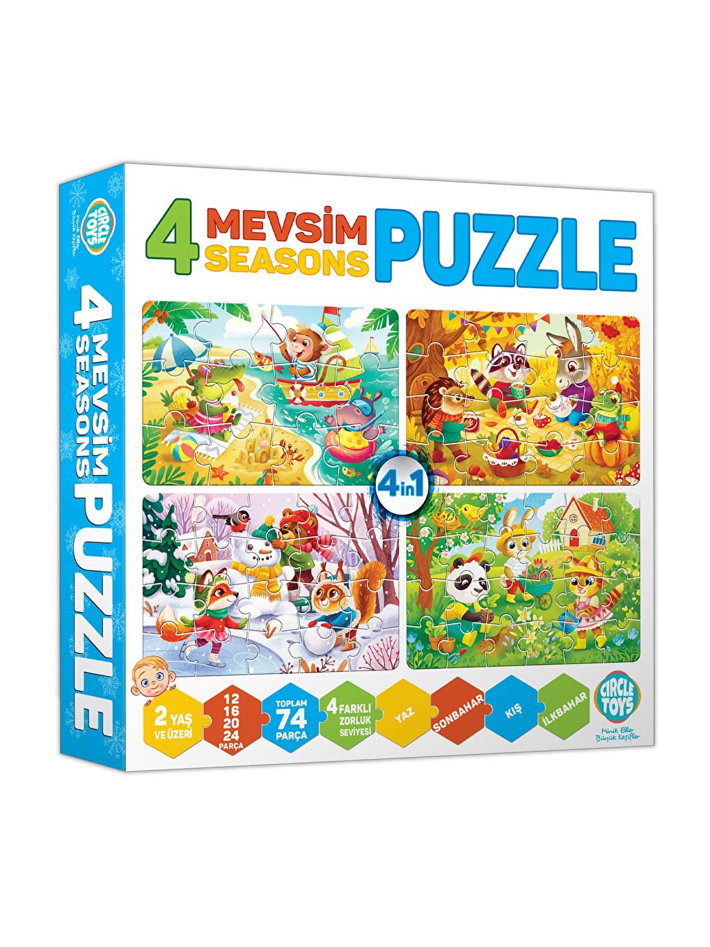 Circle Toys Karışık 4 Mevsim Puzzle - 1