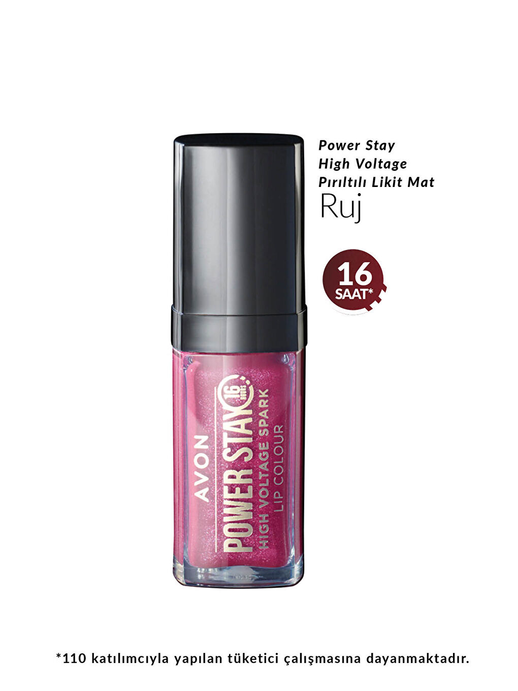 AVON Powerstay High Voltage Spark Likit Ruj Rose Flash - 1