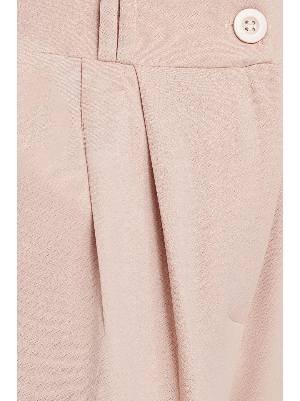 Bej Kadın Regular Fit Klasik Kesim Yüksel Bel Geniş Paça Taş Pantolon-5