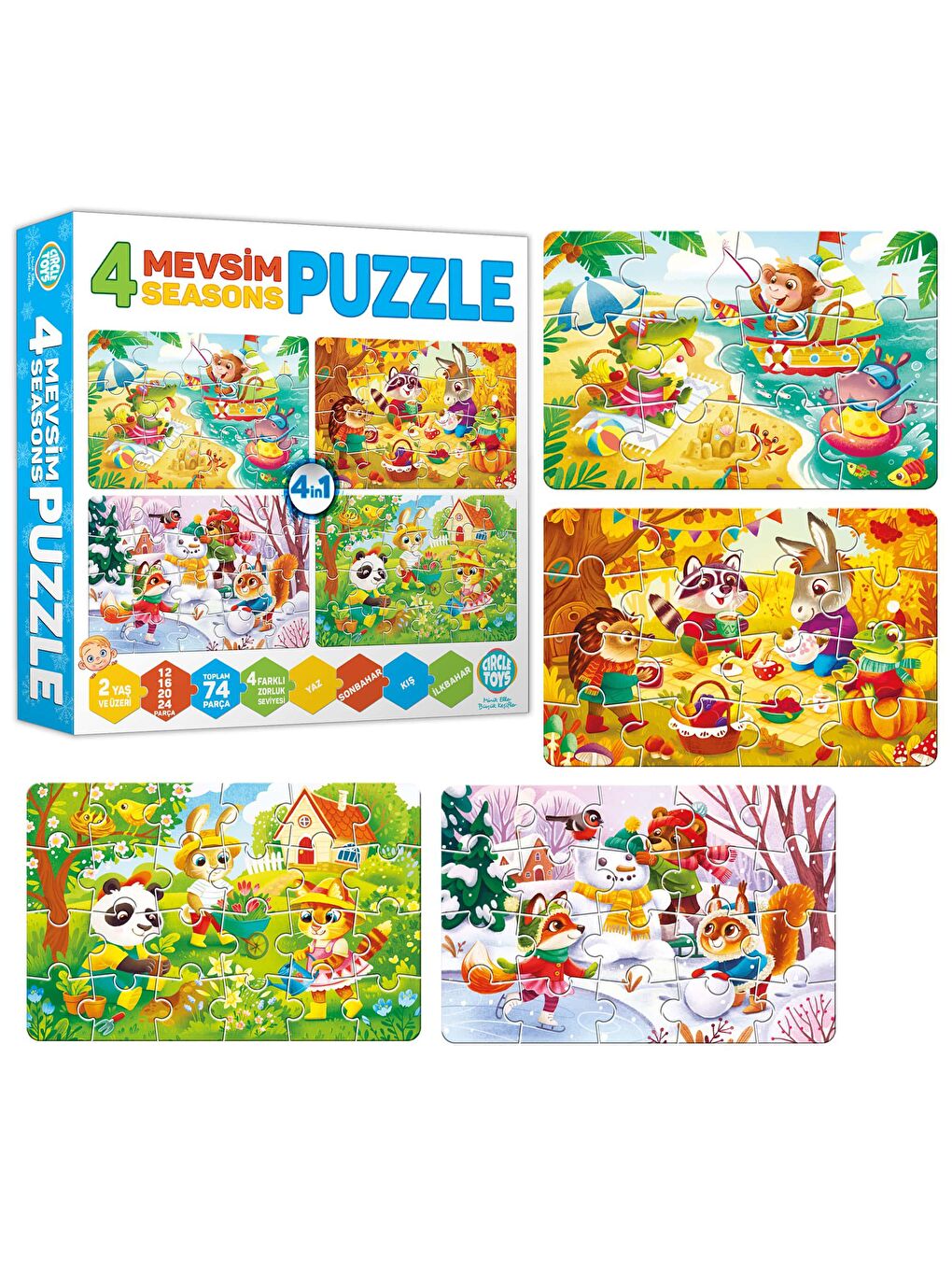 Circle Toys Karışık 4 Mevsim Puzzle - 2