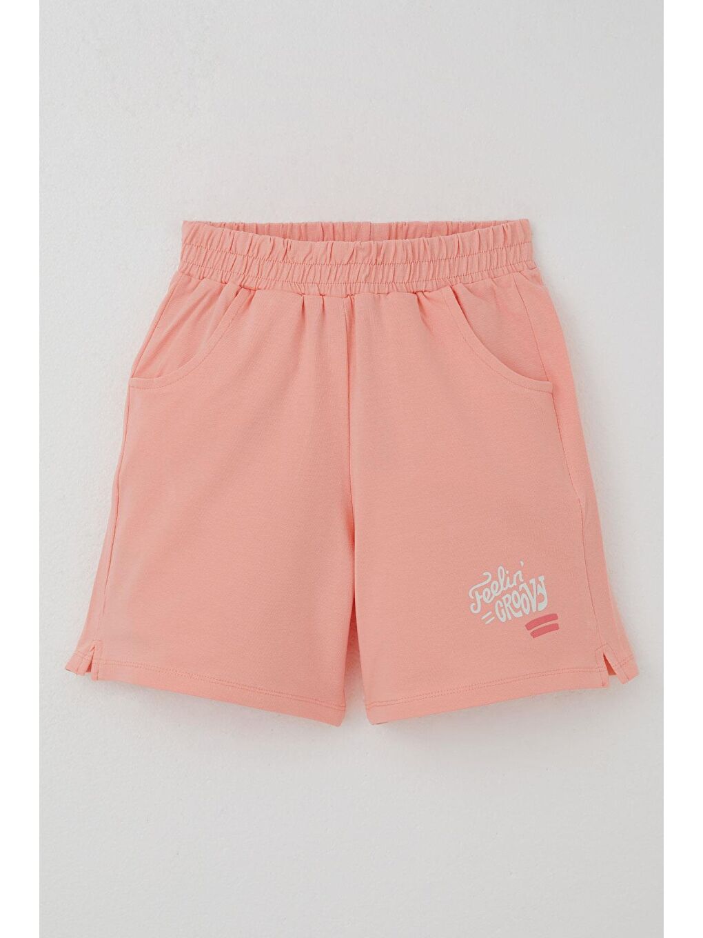 Kız Çocuk Şortlu Takım Sevgi Temalı Çiçek Baskılı Ekru (6-12 Yaş)-2