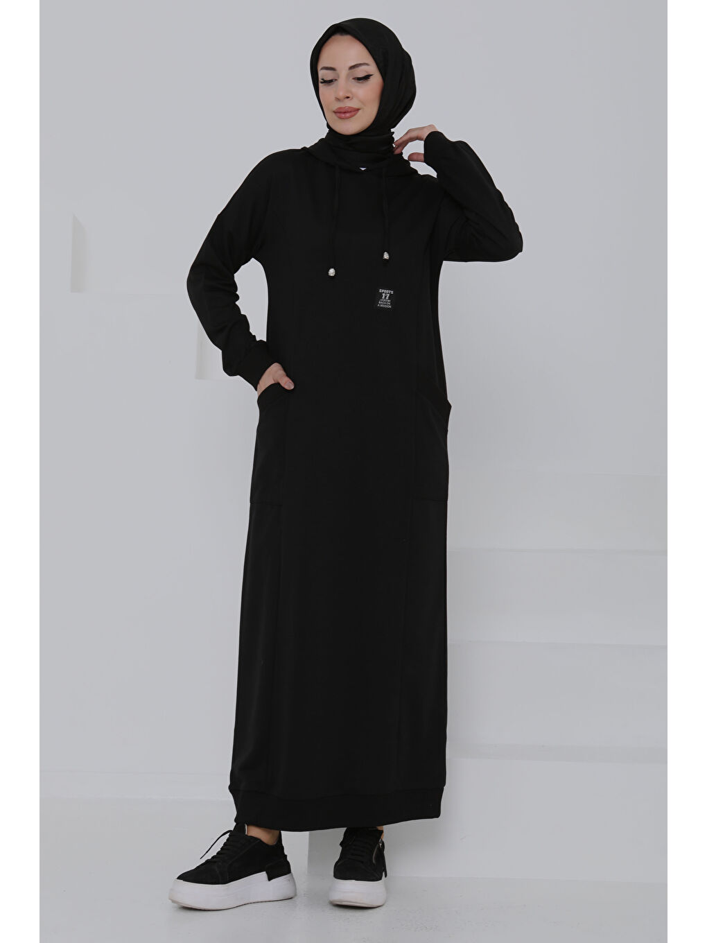 Cepli Armalı Elbise Siyah - 27048