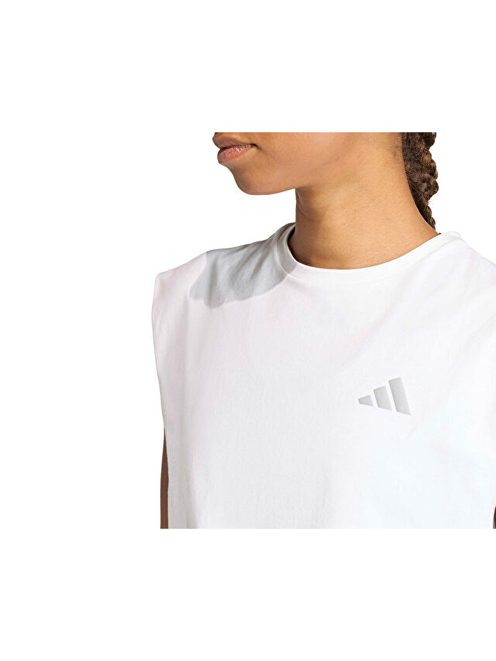Run Ess Tk W Kadın Koşu Crop Üst Ka0290 Beyaz-2