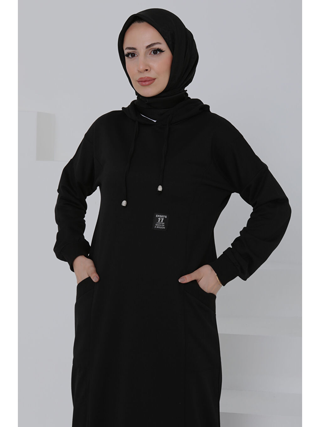 Cepli Armalı Elbise Siyah - 27048-3