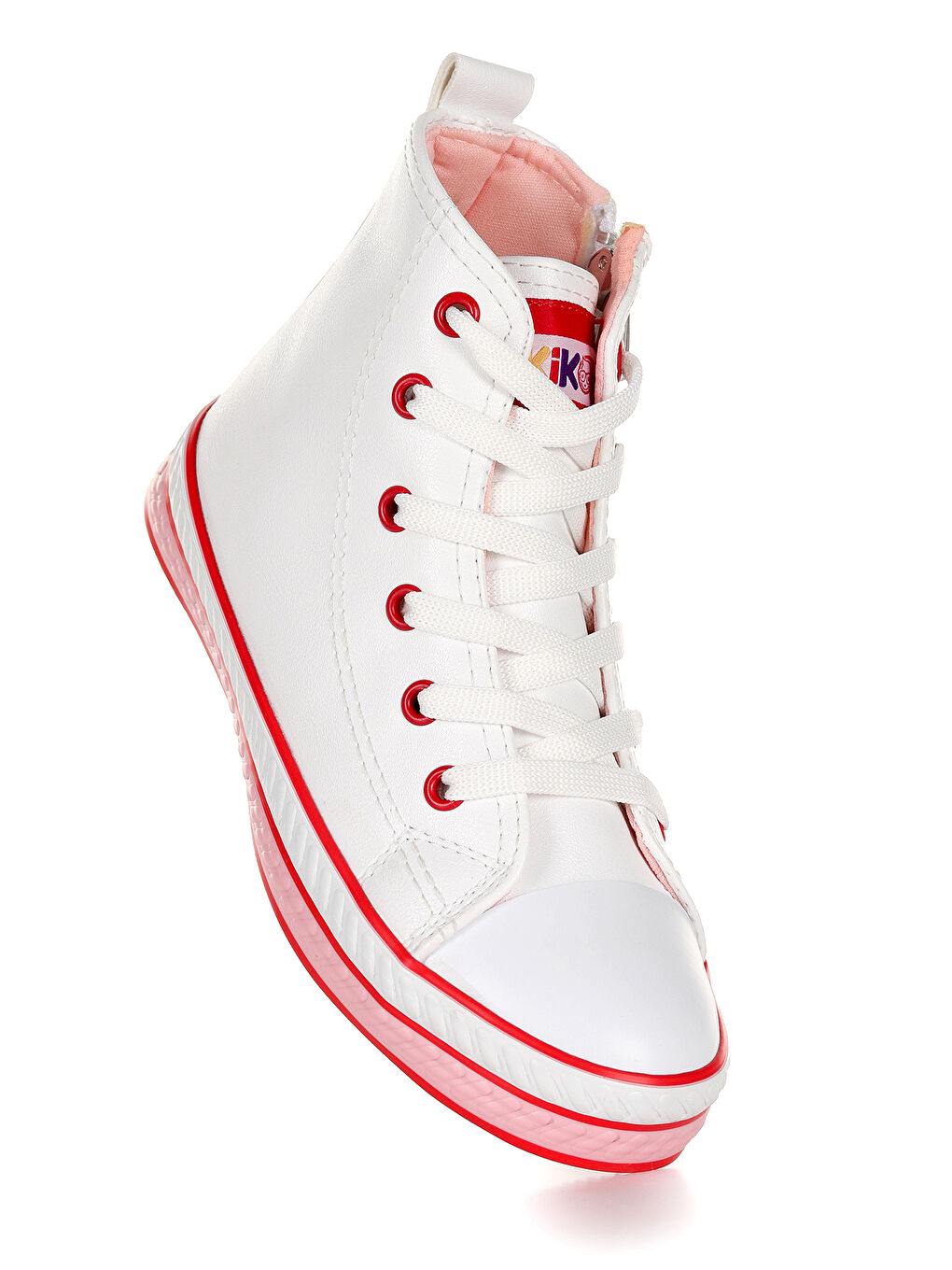 Beyaz Pant Günlük Bağcıklı Fermuarlı Kız Bebek Spor Ayakkabı