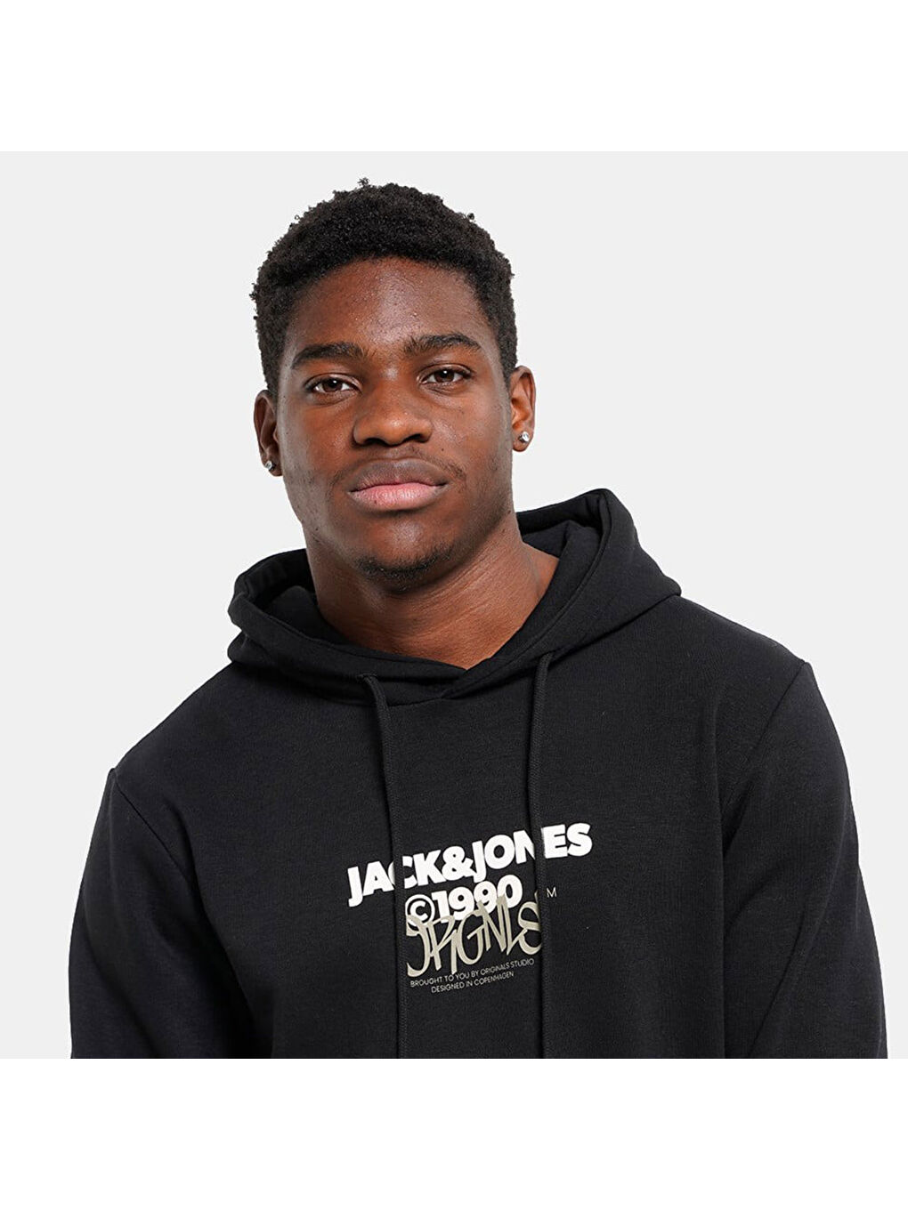 Jack & Jones Hood Bushwick Erkek Siyah Kapüşonlu Sweatshirt - 2